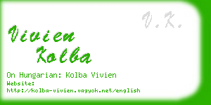 vivien kolba business card